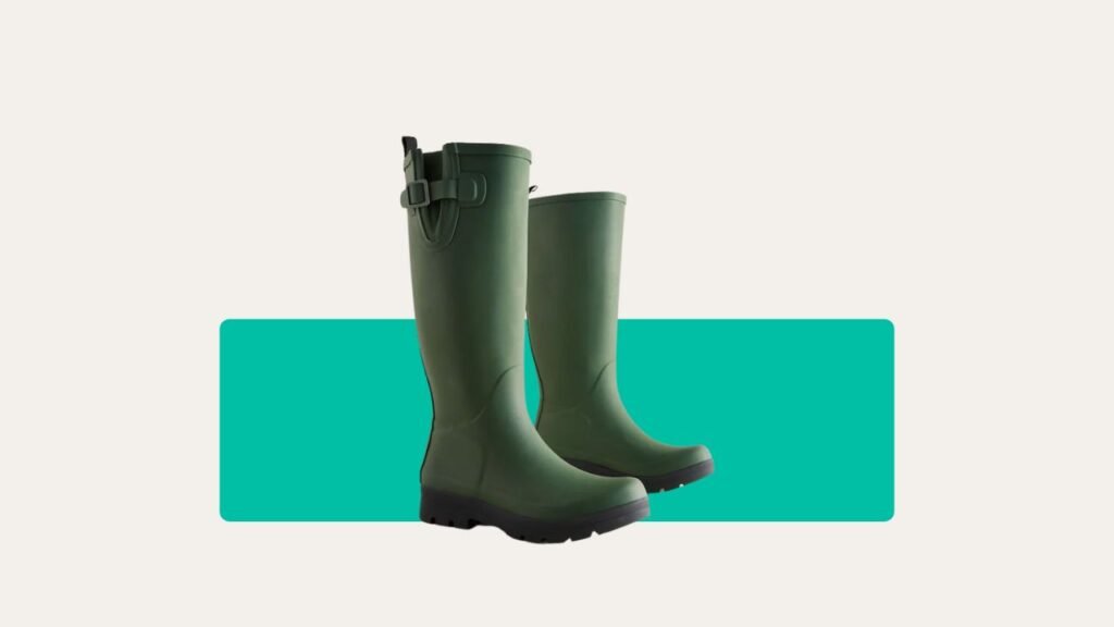 Next Khaki Knee High Wellies