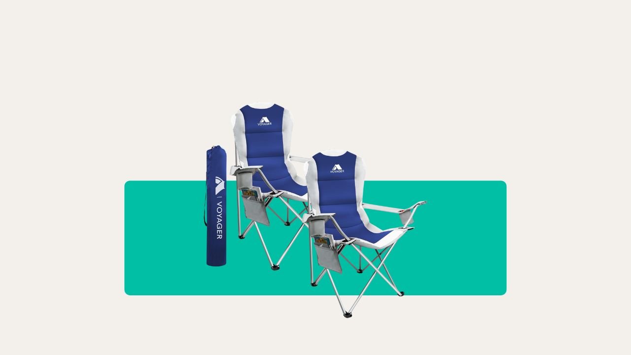 Voyager Twin Pack Folding Camping Chairs